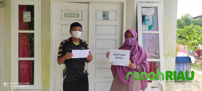 Lazismu kota Pekanbaru salurkan bantuan untuk Penderita Covid 19 yang jalankan isolasi mandiri